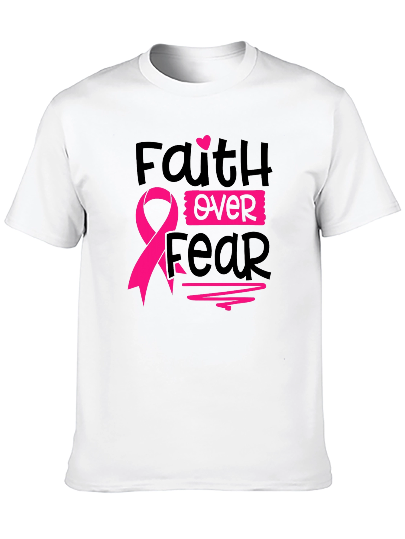 Faith Over Fear Breast Cancer Awareness T-Shirt