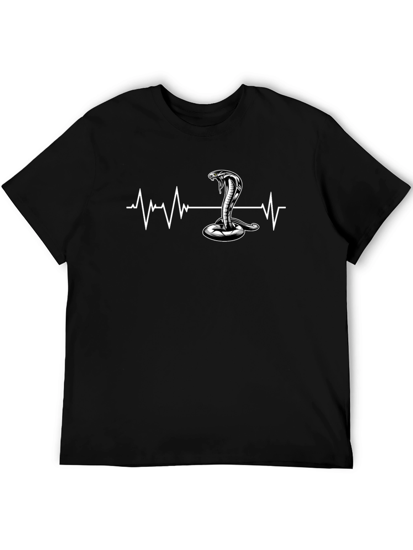 Cobra Heartbeat Graphic T-Shirt - Black