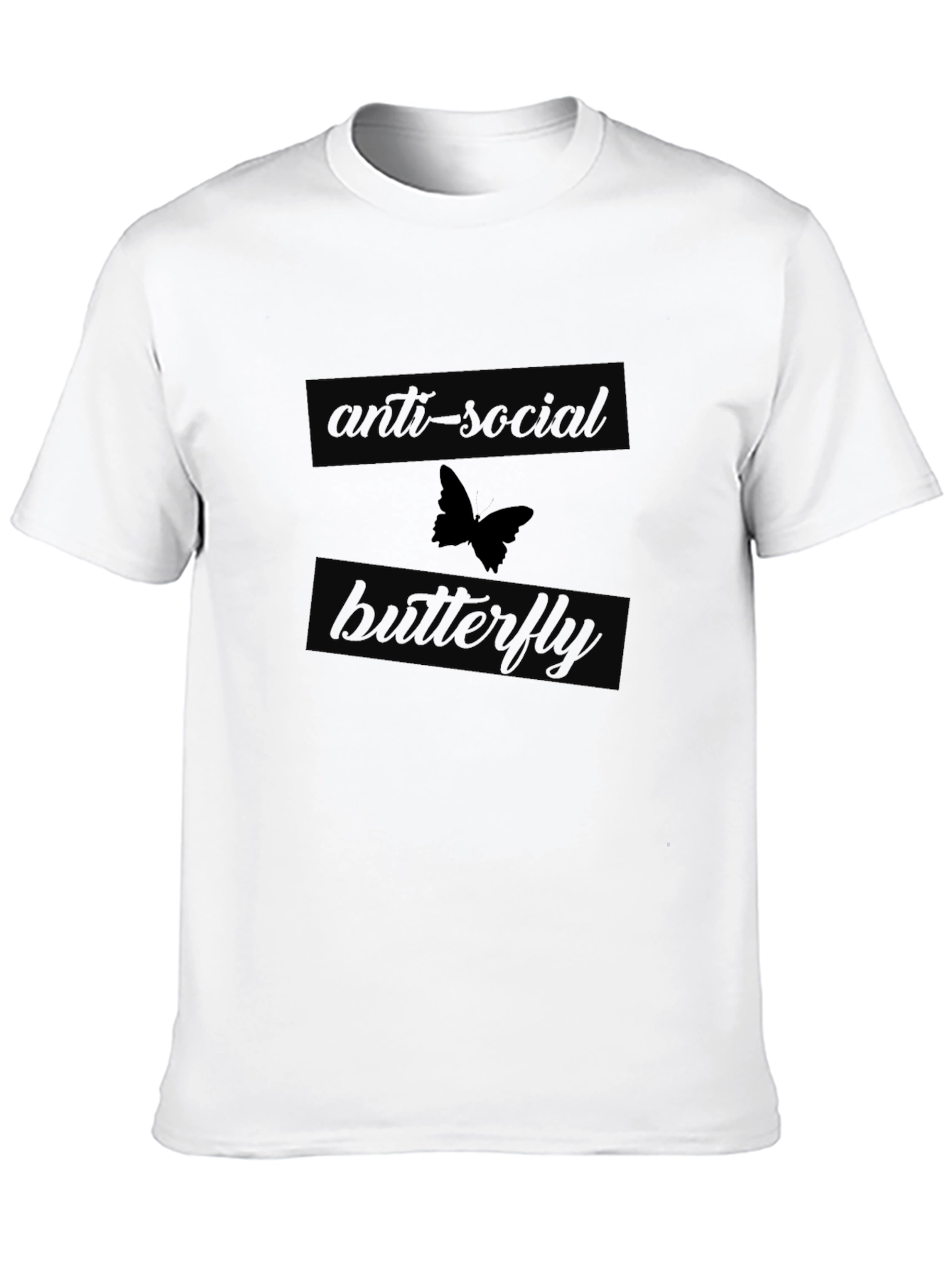 Anti-Social Butterfly Graphic T-Shirt