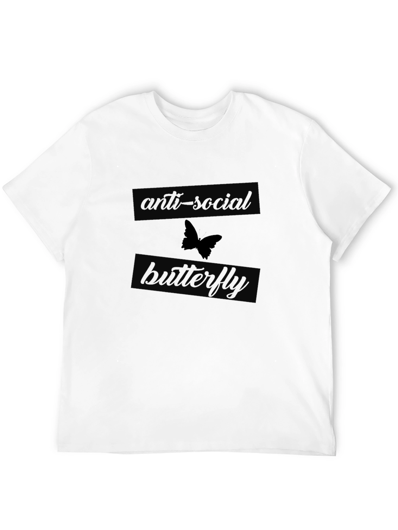 Anti-Social Butterfly Graphic T-Shirt