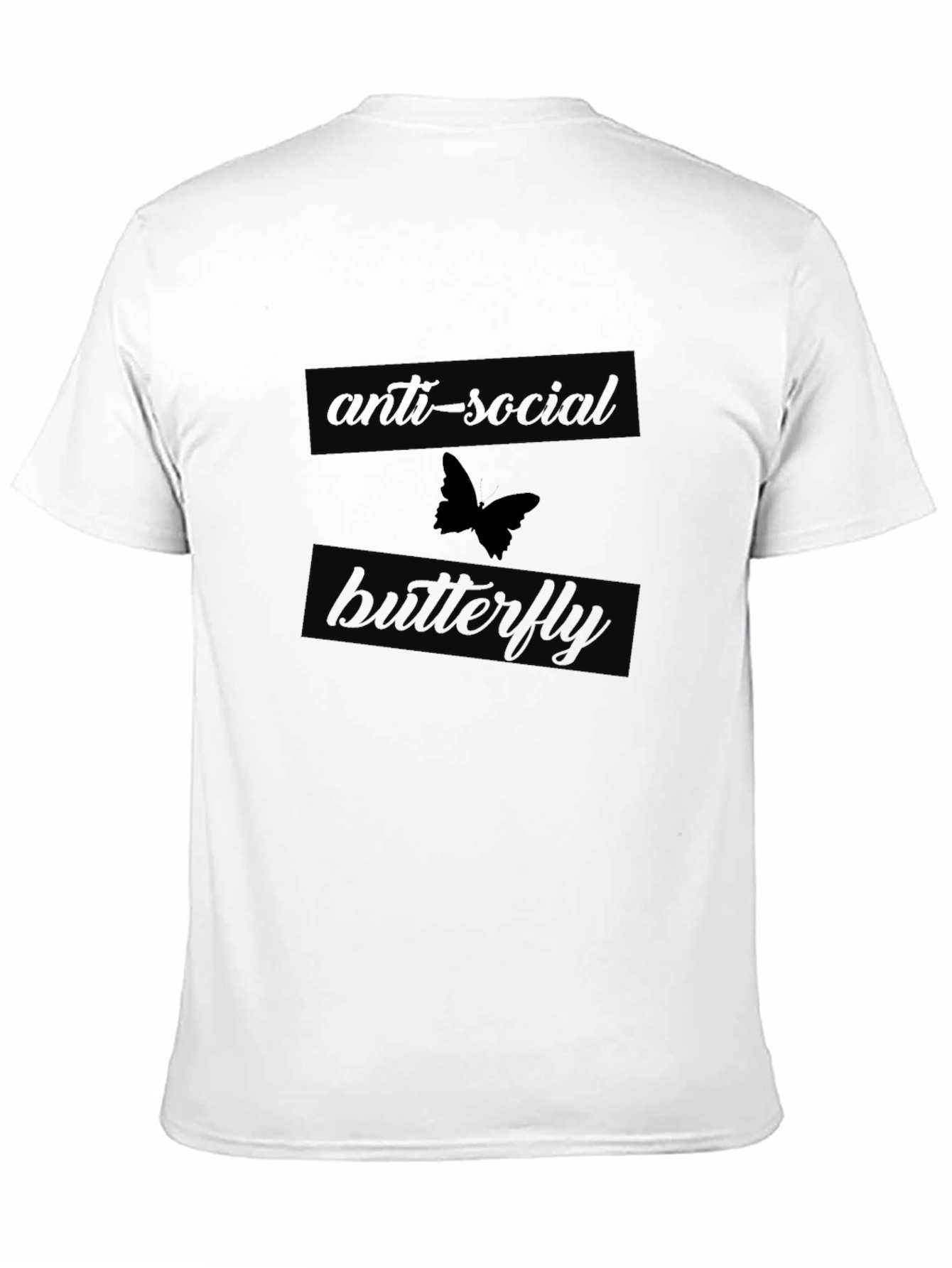 Anti-Social Butterfly Graphic T-Shirt