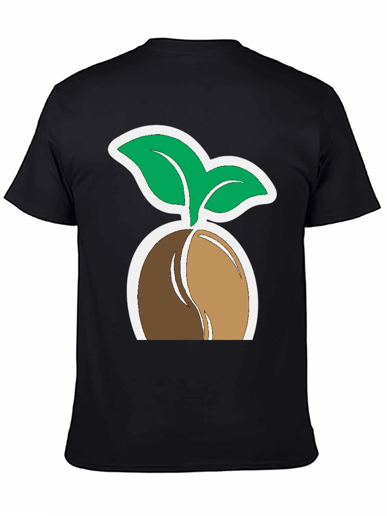 Plant Seedling Graphic Tee - Black Cotton Comfort