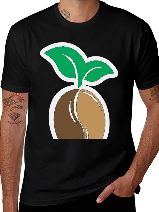 Plant Seedling Graphic Tee - Black Cotton Comfort