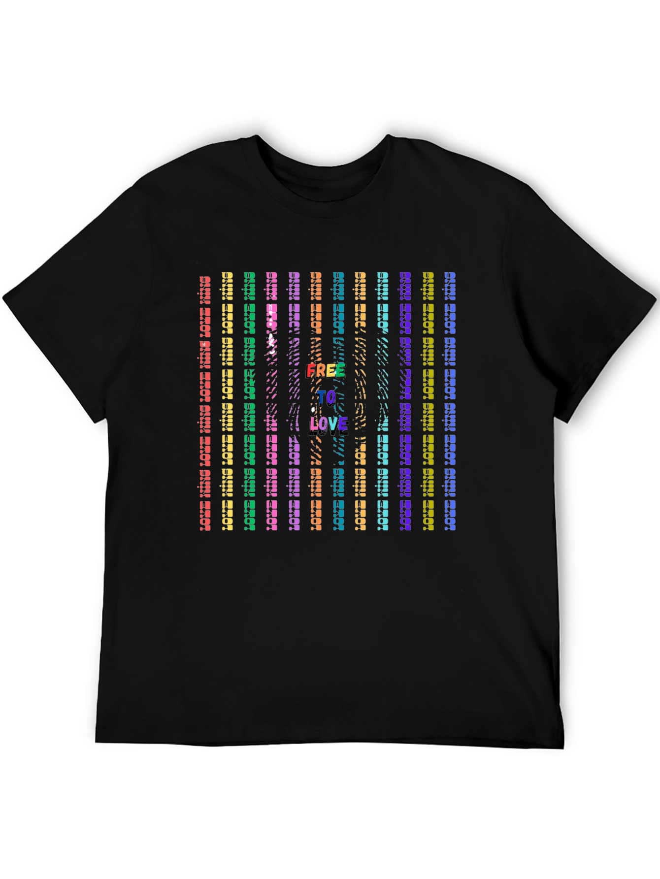 Free To Love Rainbow Pride Graphic Tee