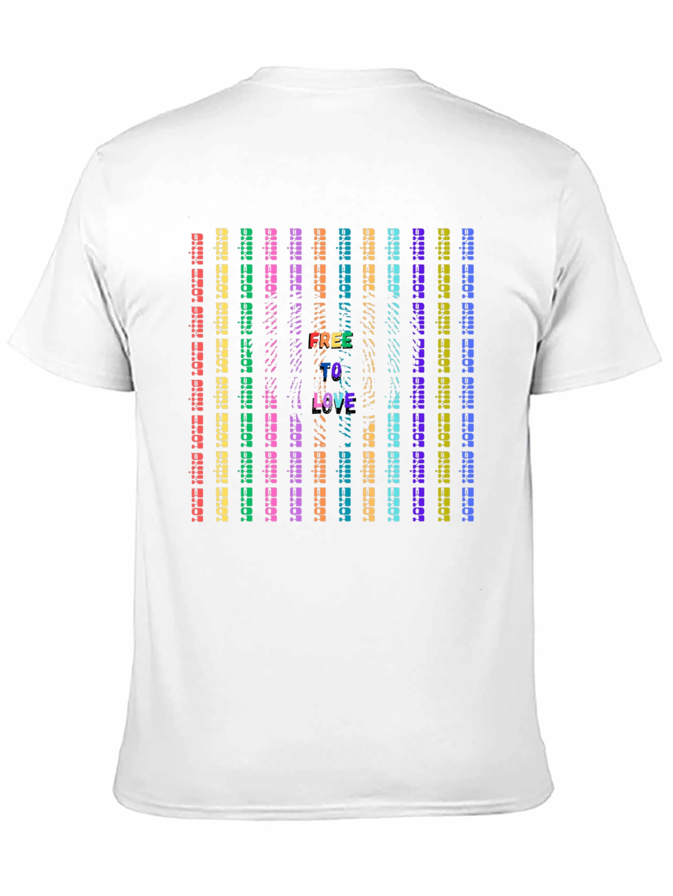 Free To Love Rainbow Pride Graphic Tee