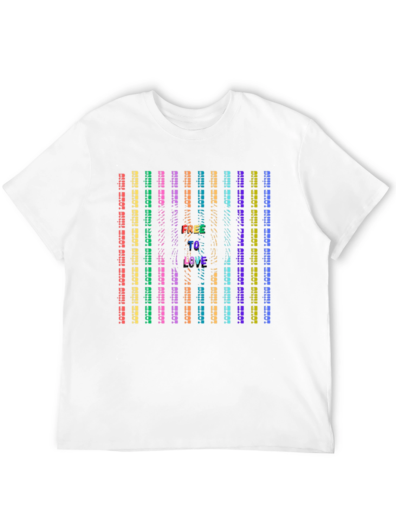 Free To Love Rainbow Pride Graphic Tee