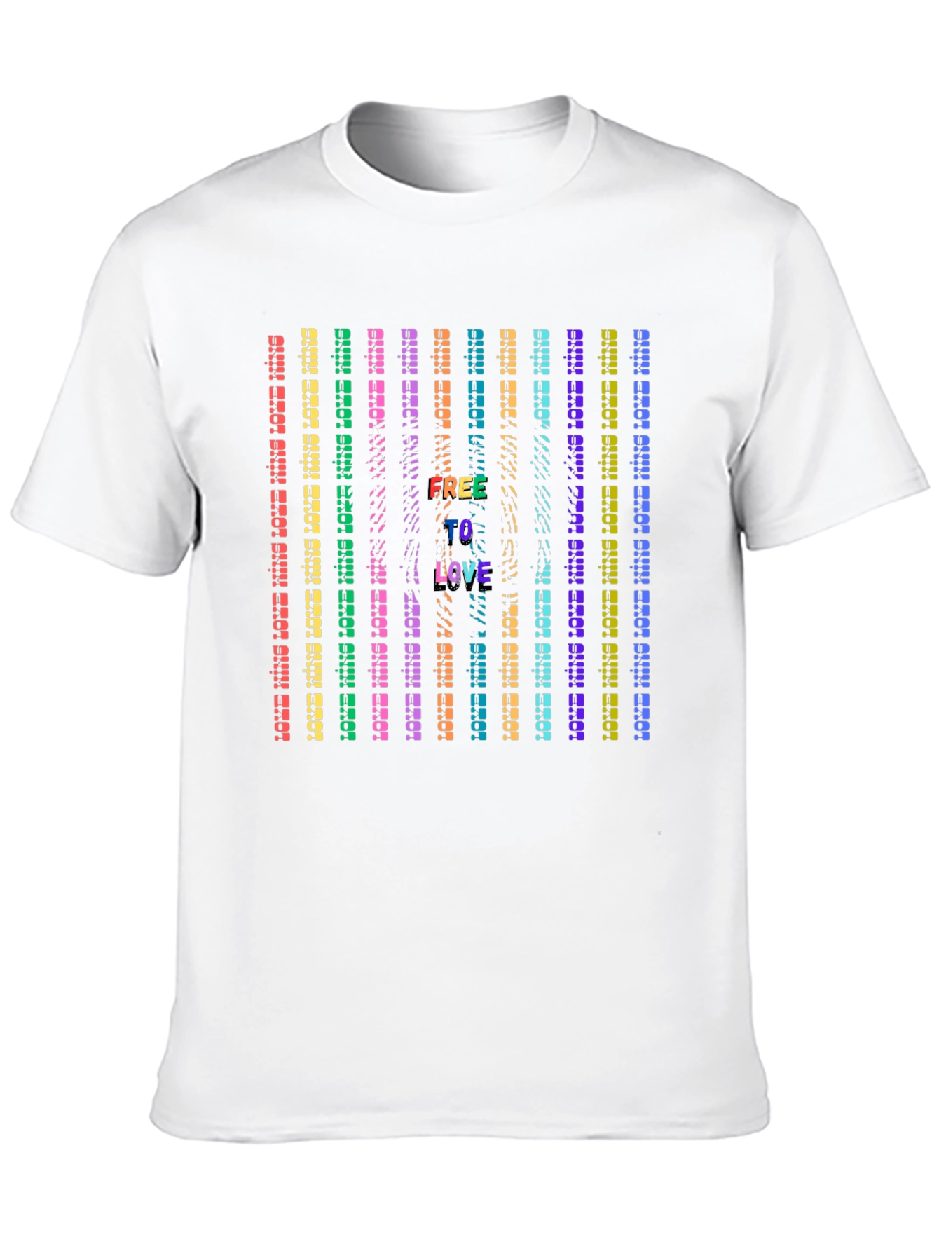 Free To Love Rainbow Pride Graphic Tee