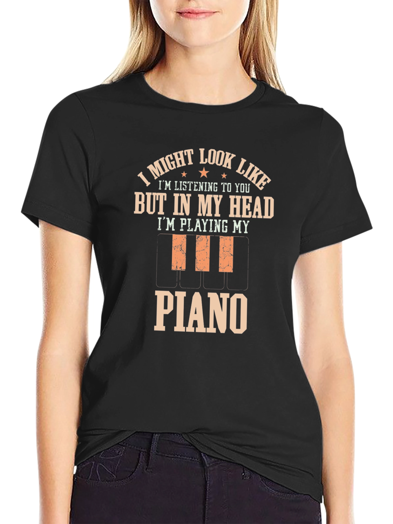 Funny Piano Player T-Shirt - In My Head