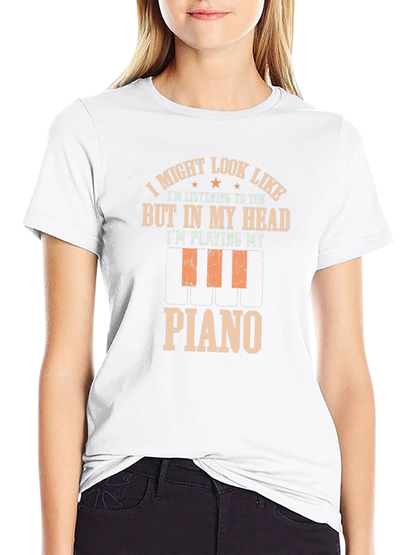 Funny Piano Player T-Shirt - In My Head
