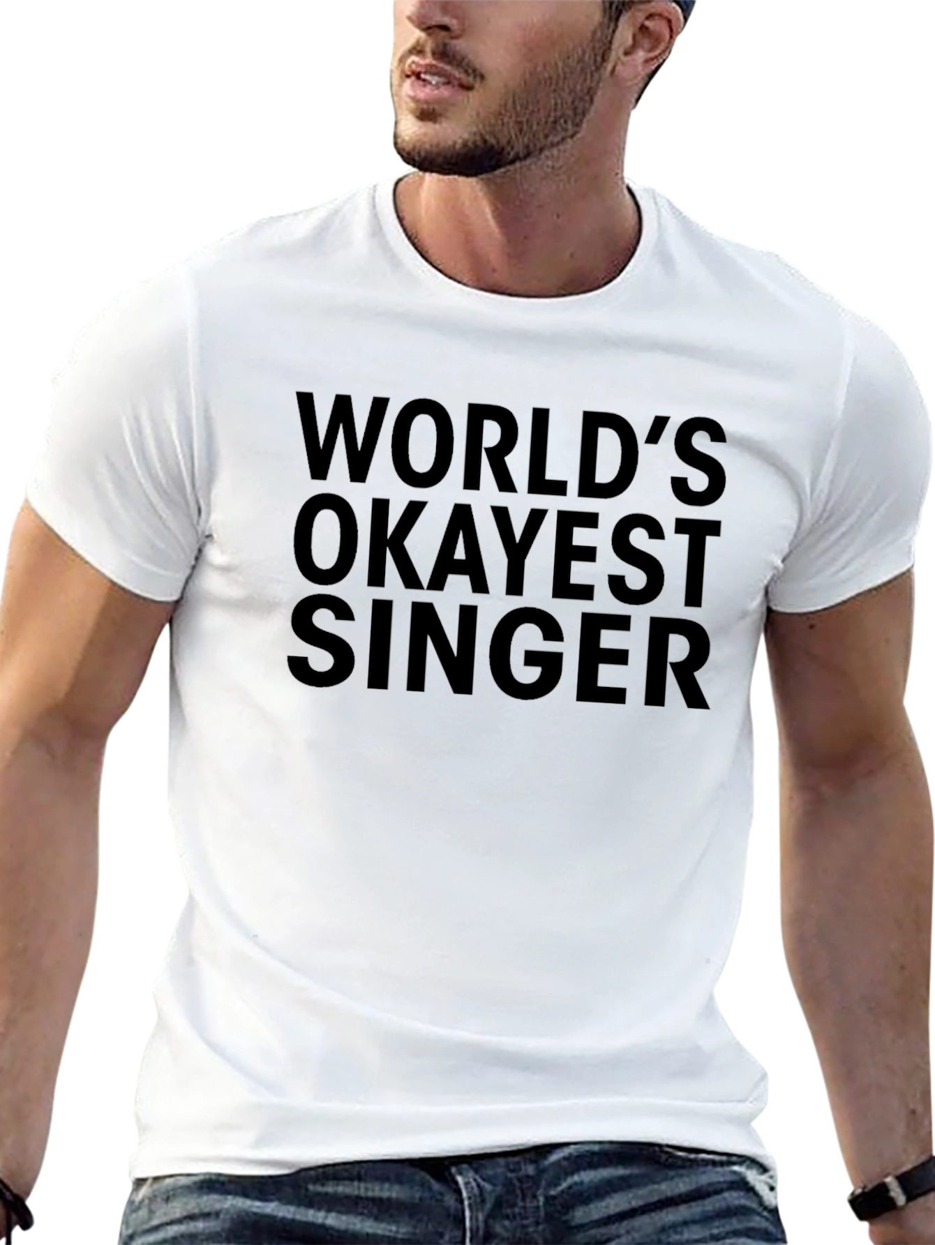 Worlds Okayest Singer T-Shirt - Funny Music Tee