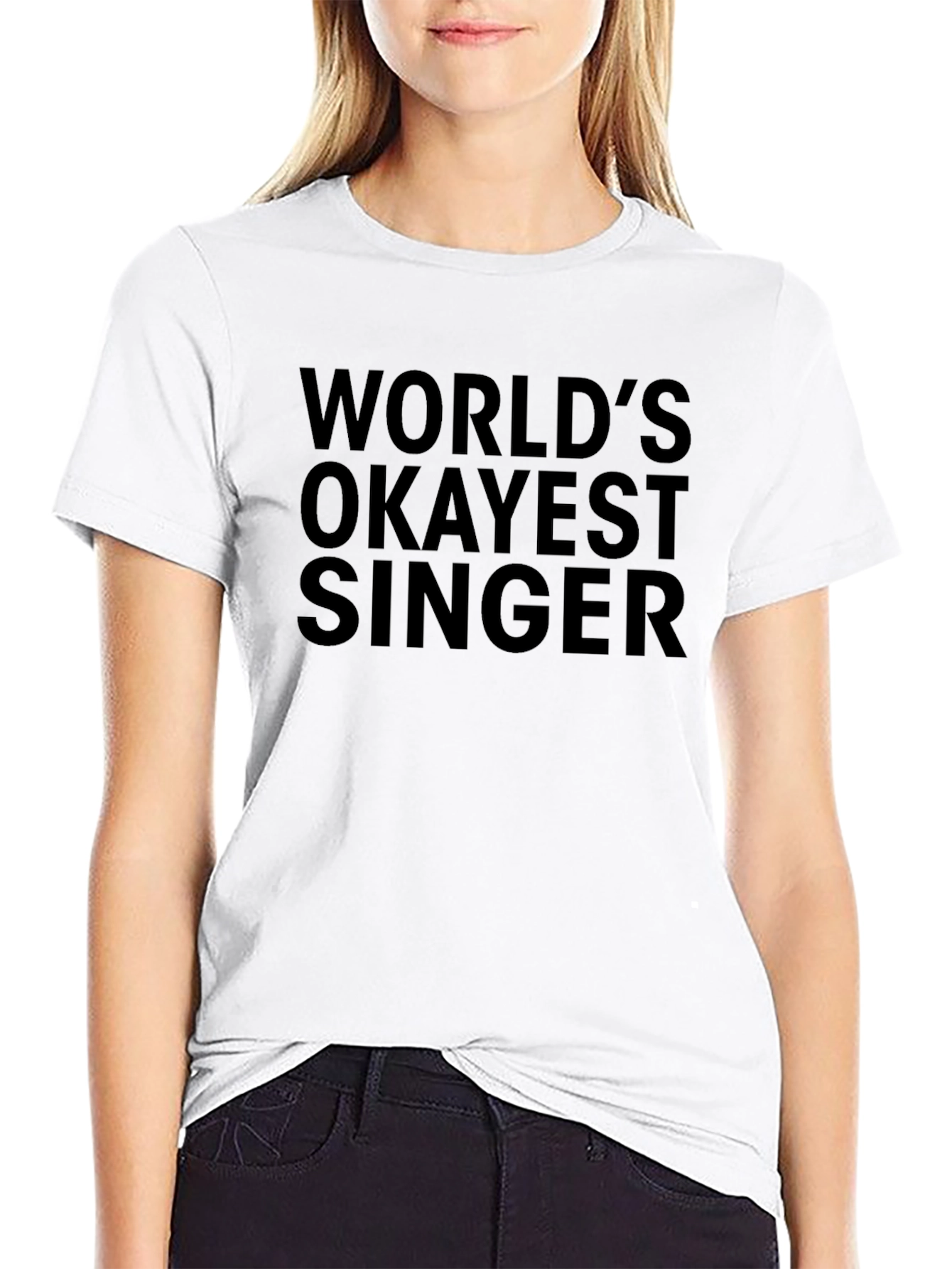 Worlds Okayest Singer T-Shirt - Funny Music Tee