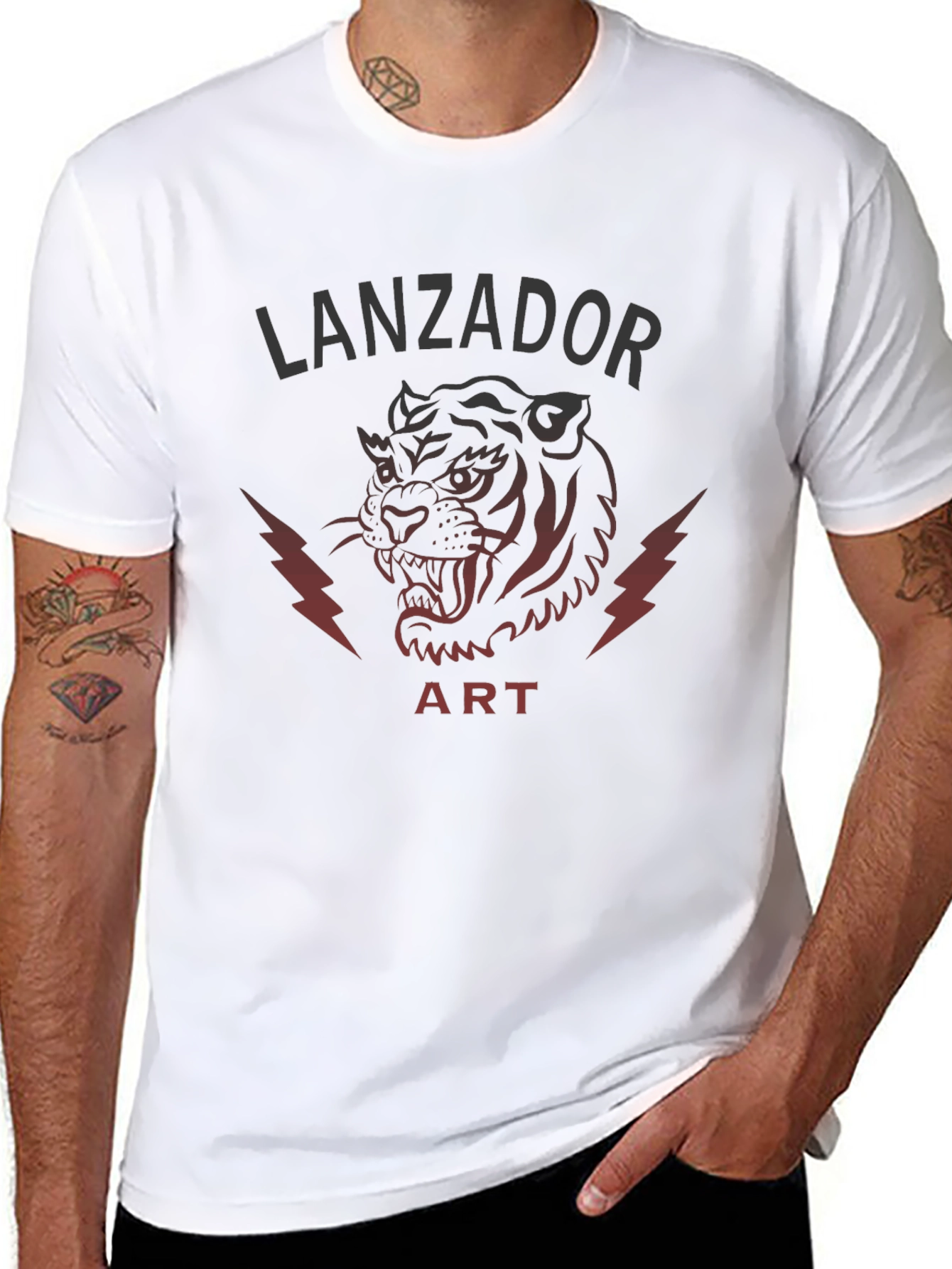 Mens Graphic Tee - Tiger Art