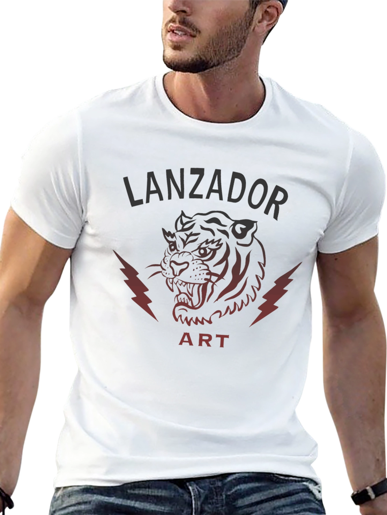 Mens Graphic Tee - Tiger Art