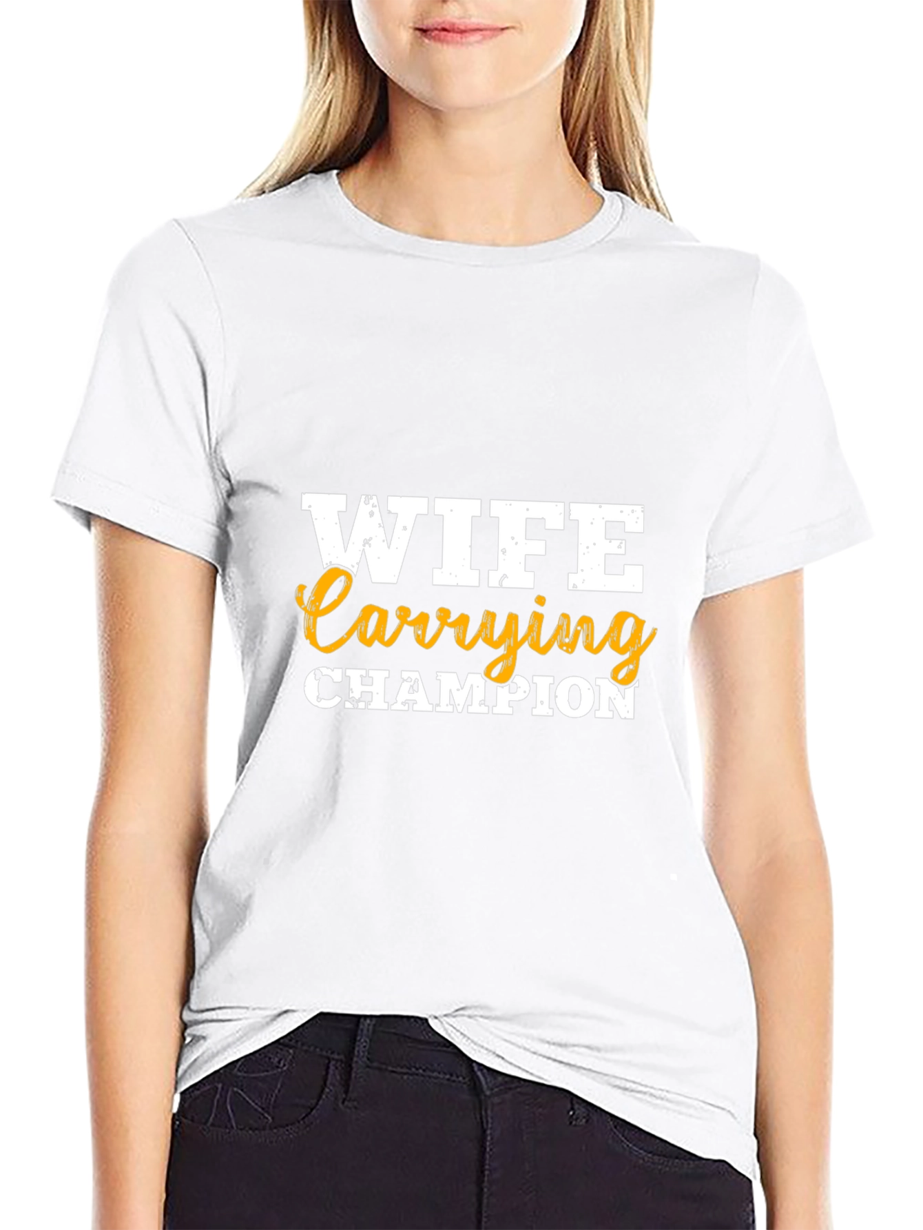 Wife Carrying Champion Graphic Tee - Funny Husband Shirt