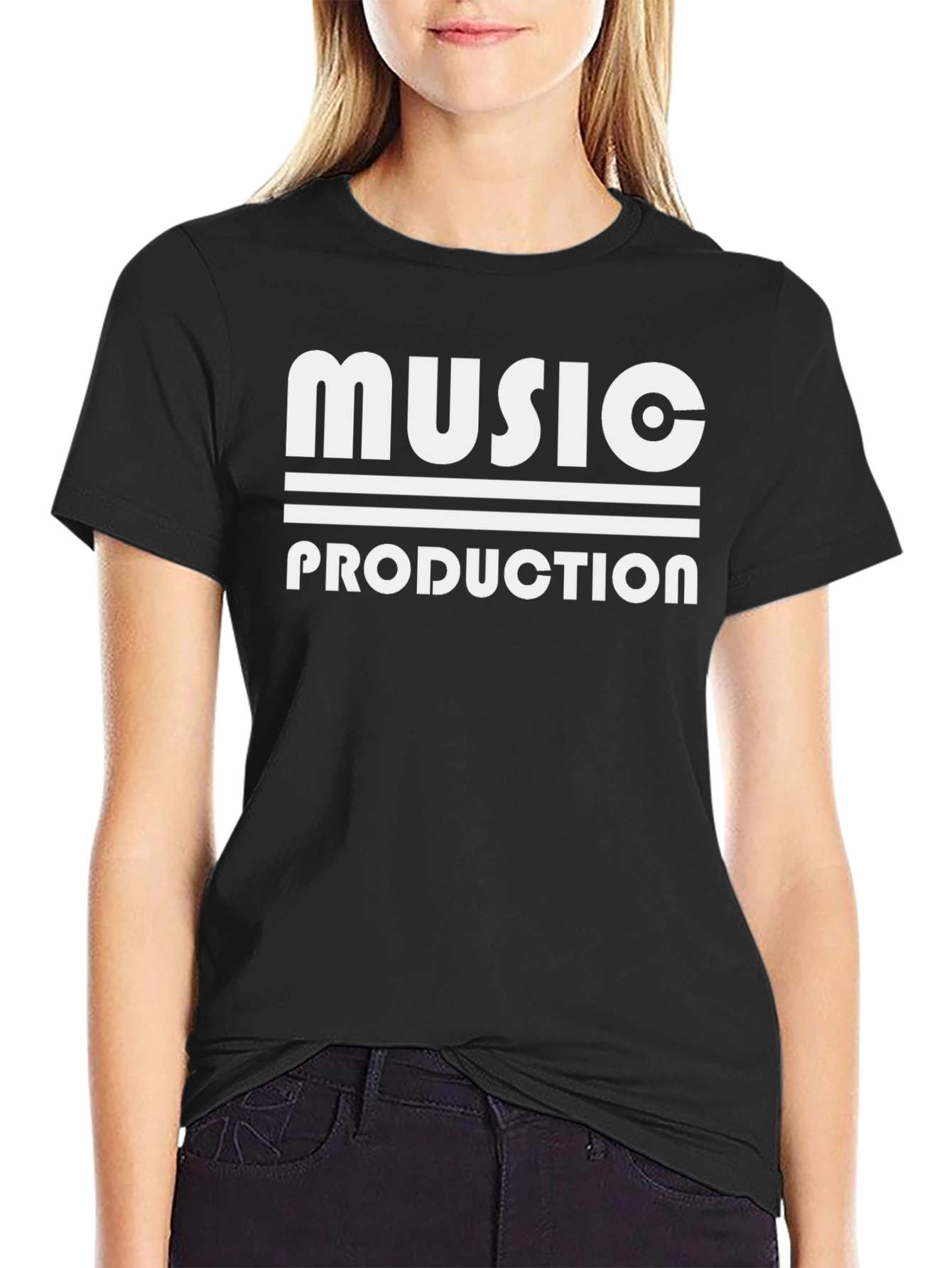 Music Production Graphic T-Shirt - Black
