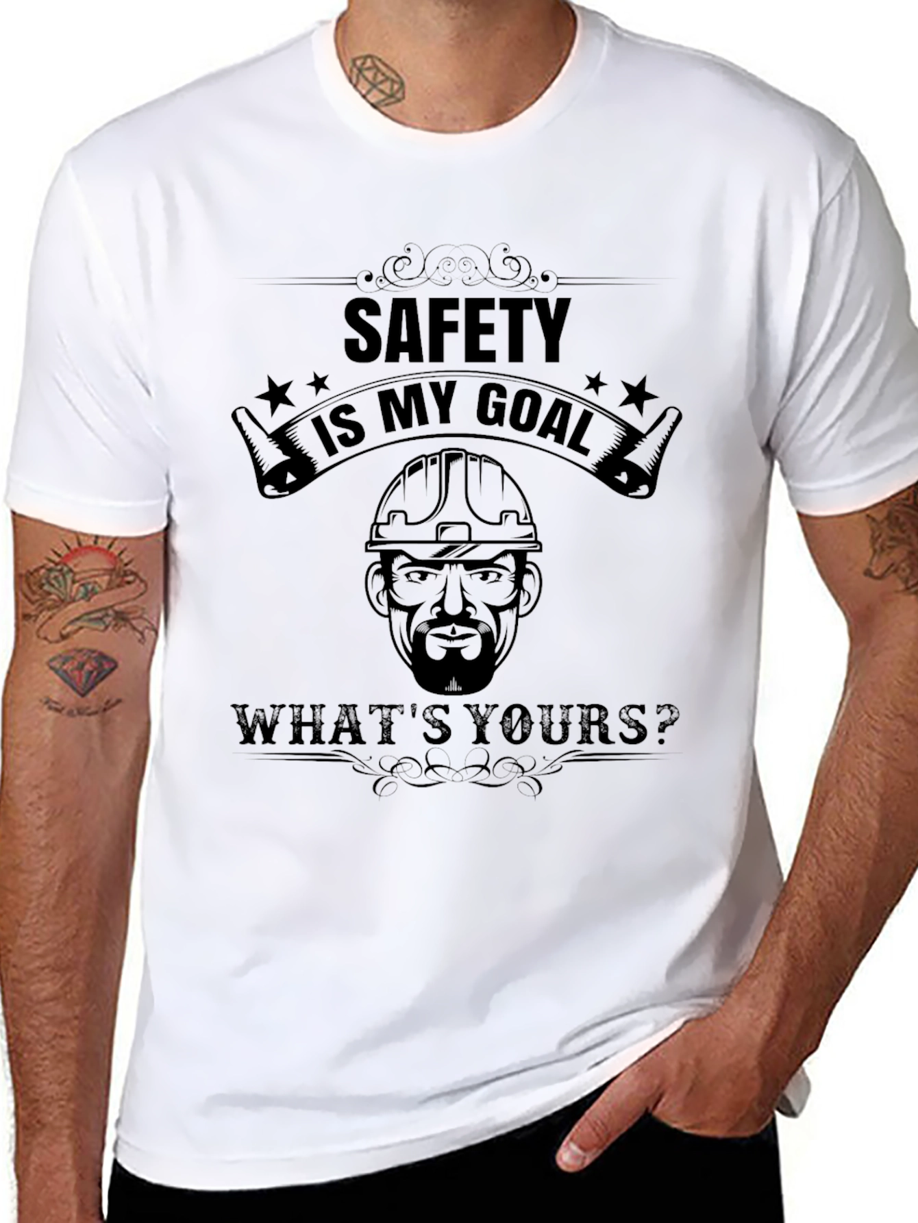 Safety Goal T-Shirt: Construction Worker Tee