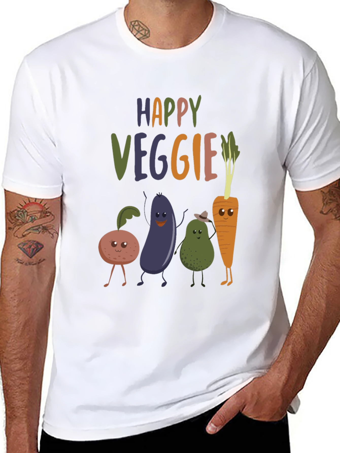Happy Veggie Graphic Tee