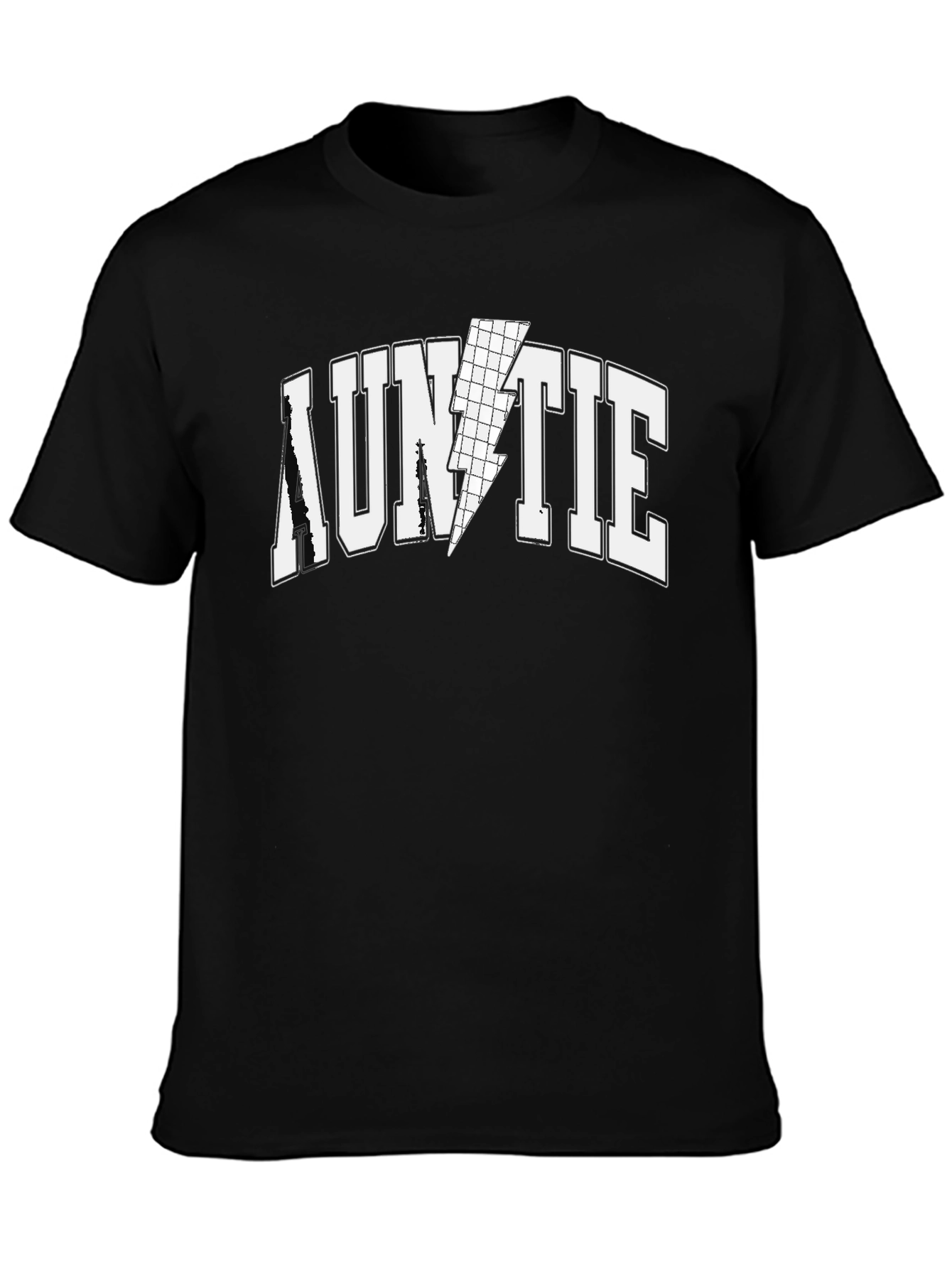 Auntie Lightning Bolt Graphic Tee - Black
