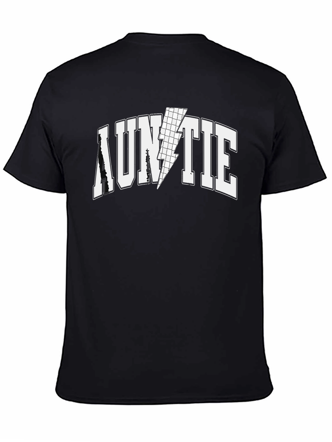 Auntie Lightning Bolt Graphic Tee - Black