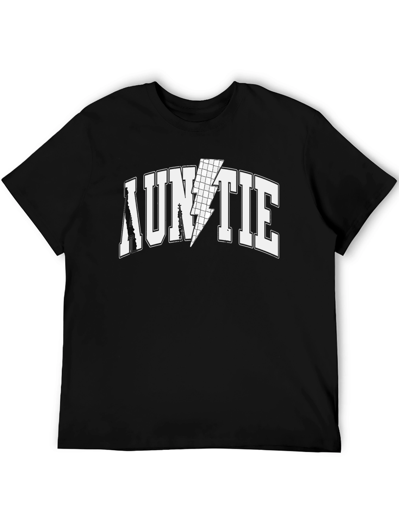 Auntie Lightning Bolt Graphic Tee - Black