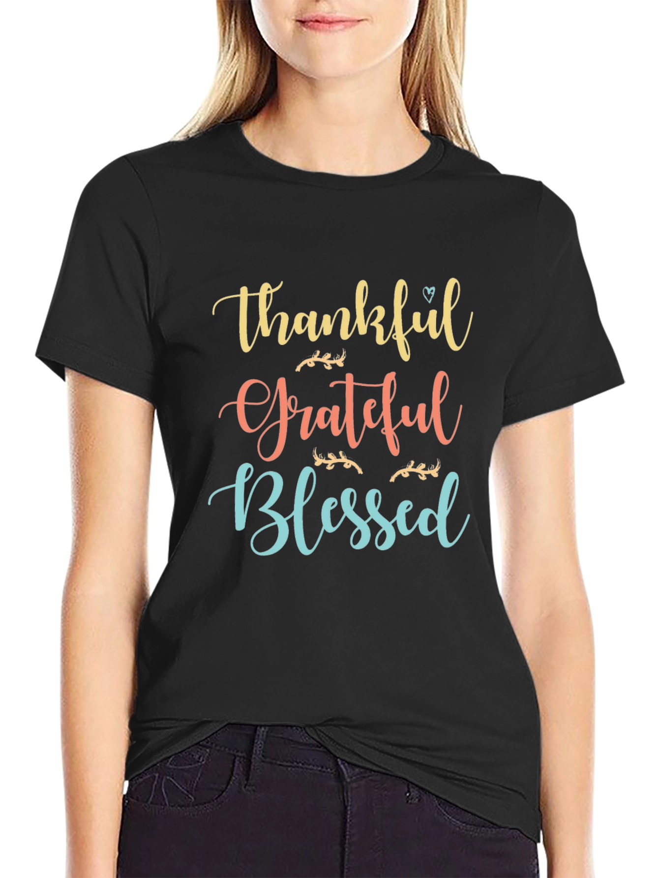 Thankful Grateful Blessed Graphic Tee