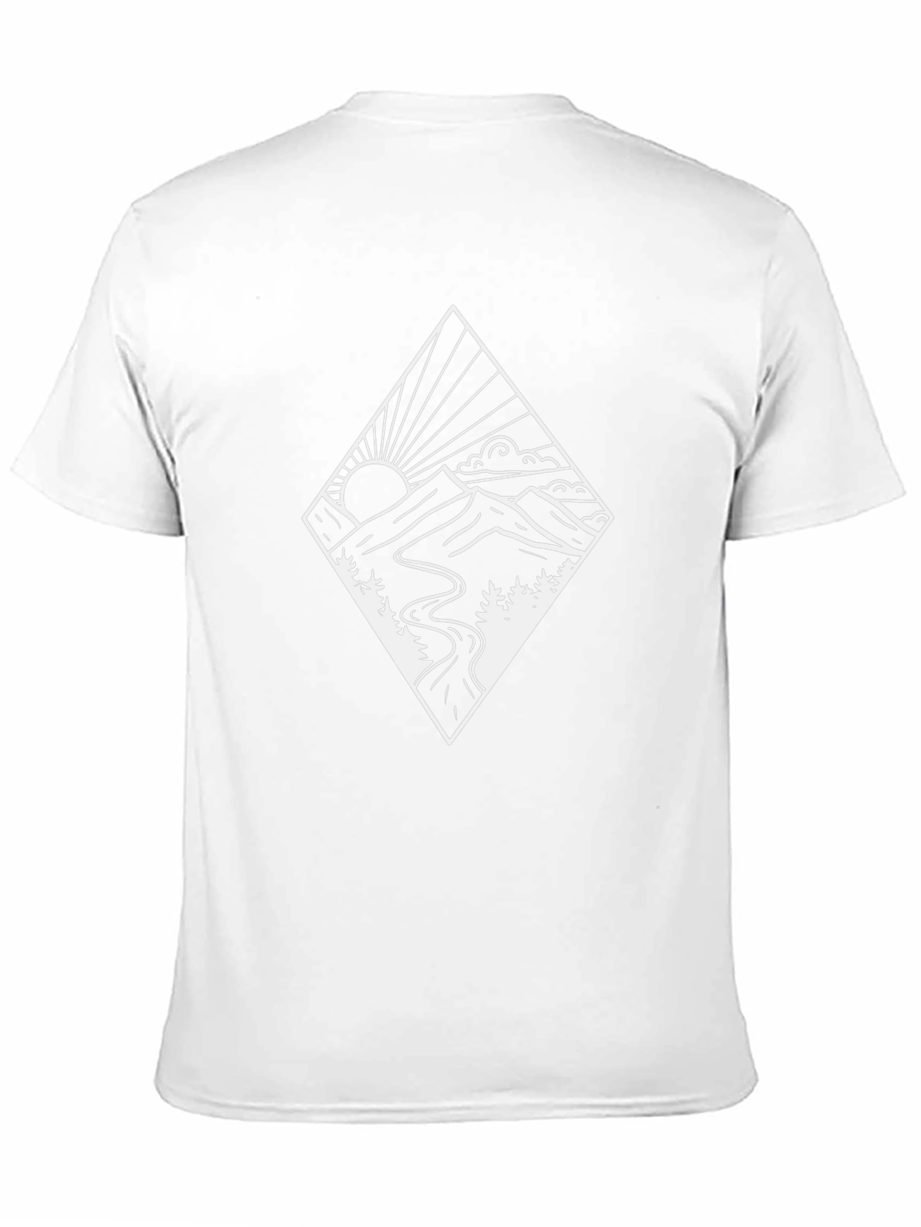 Mountain View Graphic Tee - Black Cotton Shirt