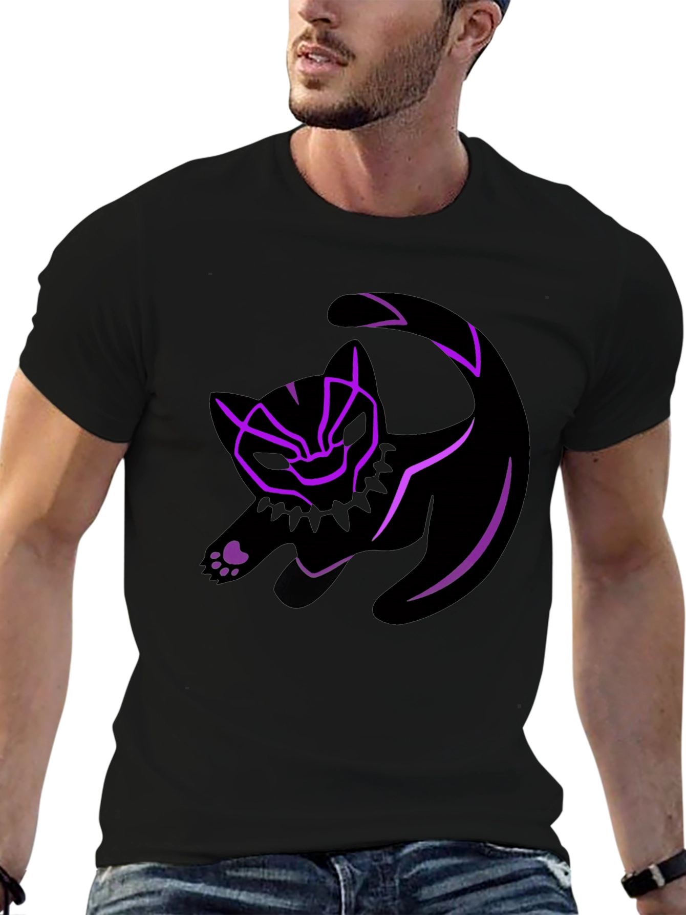 Black Panther Kitten T-Shirt - Wakanda Forever!