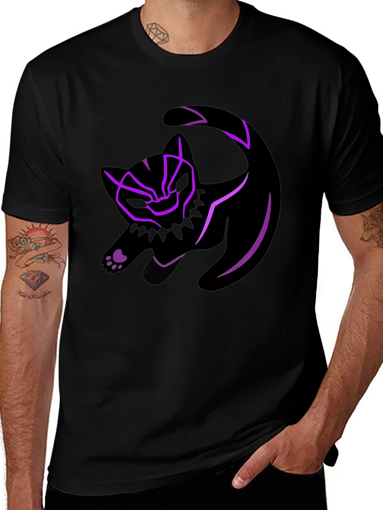 Black Panther Kitten T-Shirt - Wakanda Forever!