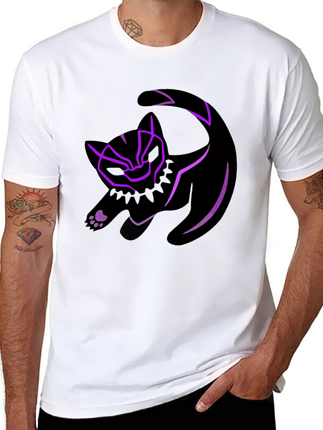 Black Panther Kitten T-Shirt - Wakanda Forever!