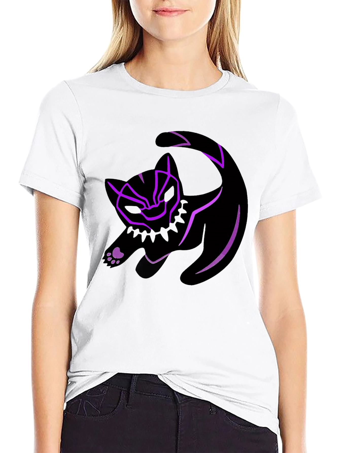 Black Panther Kitten T-Shirt - Wakanda Forever!