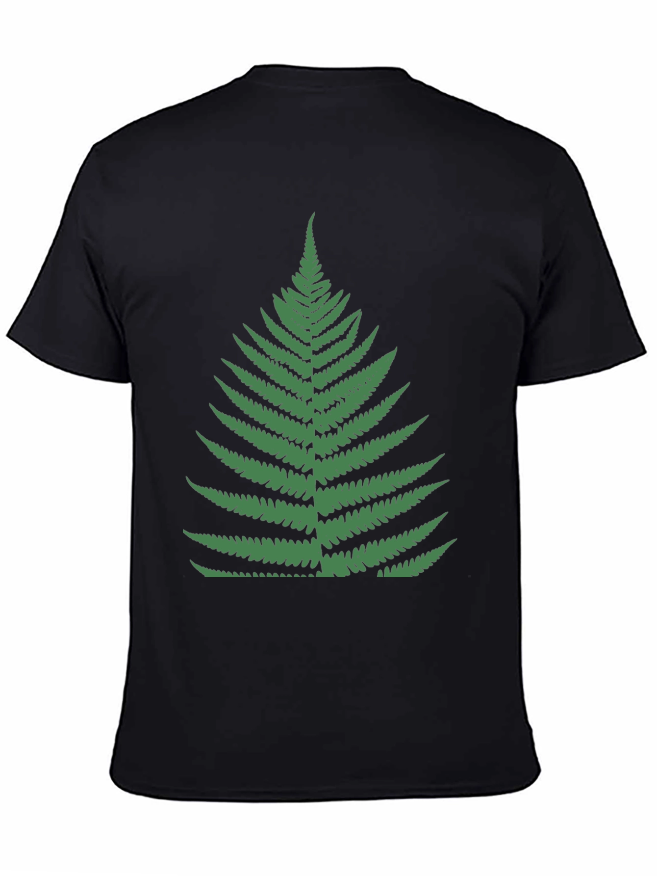 Fern Graphic Tee - Black Cotton T-Shirt