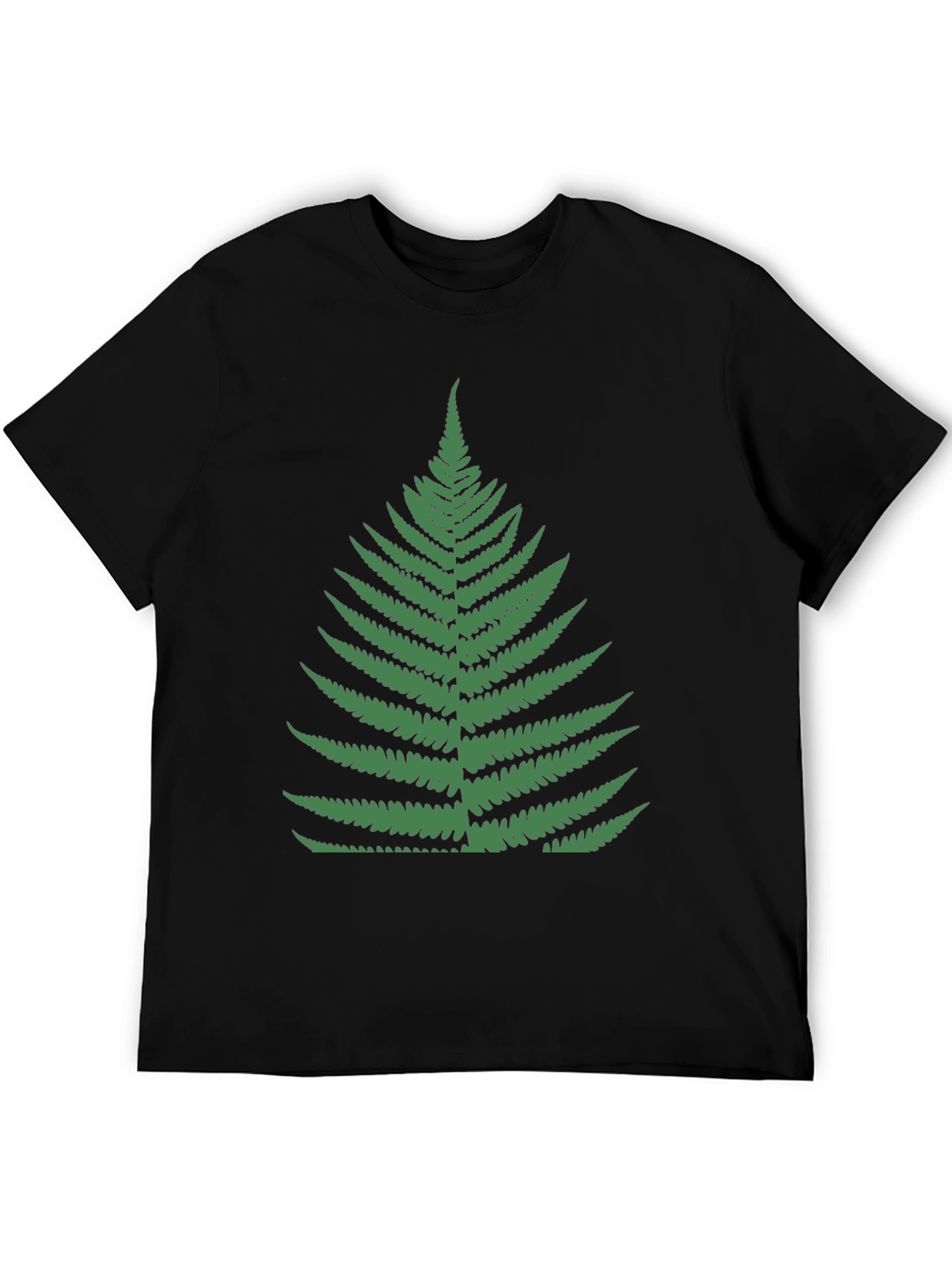 Fern Graphic Tee - Black Cotton T-Shirt