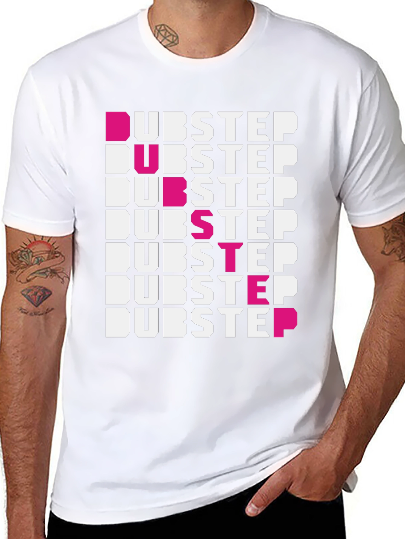 Dubstep Graphic Print T-Shirt