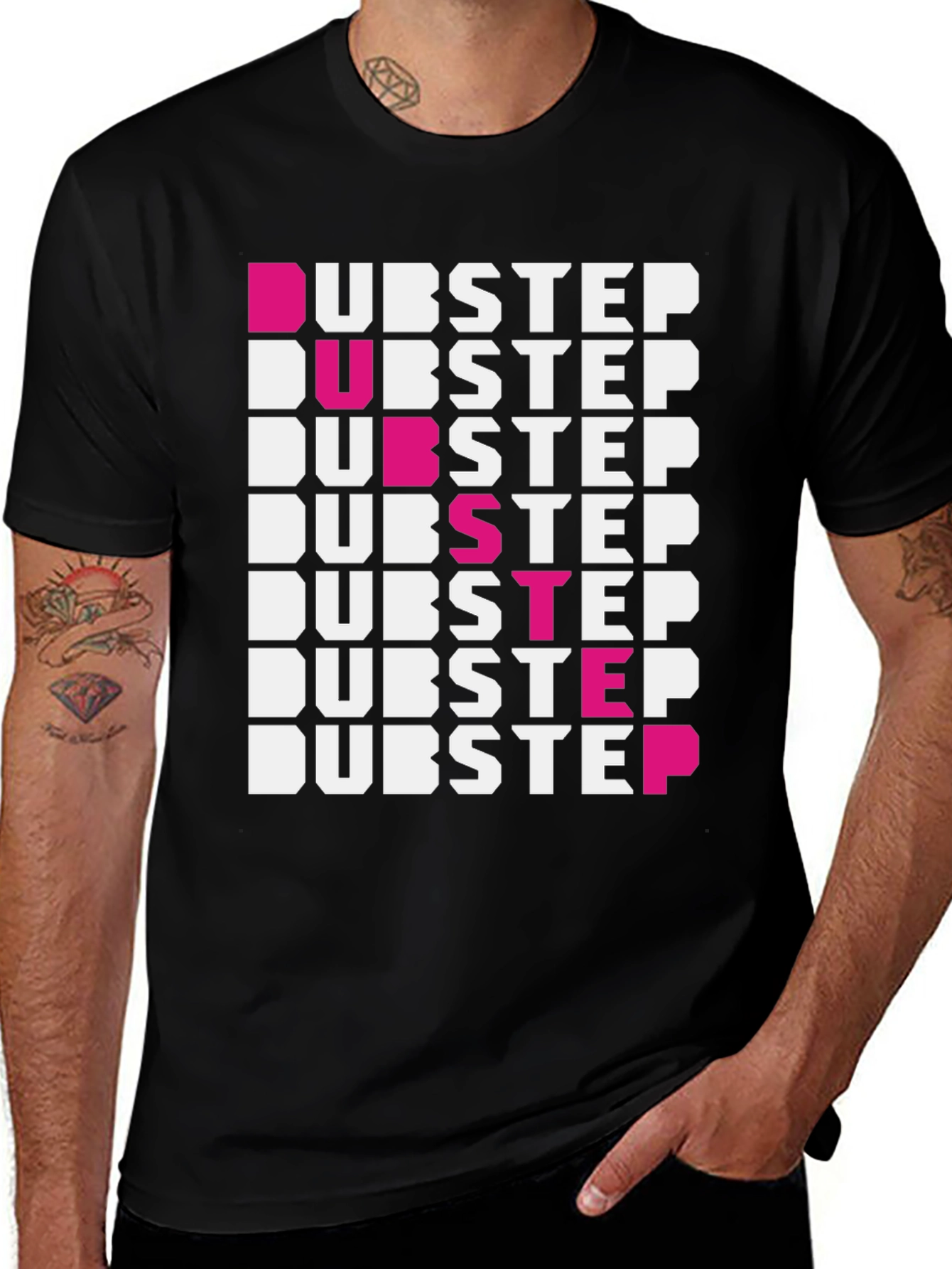 Dubstep Graphic Print T-Shirt