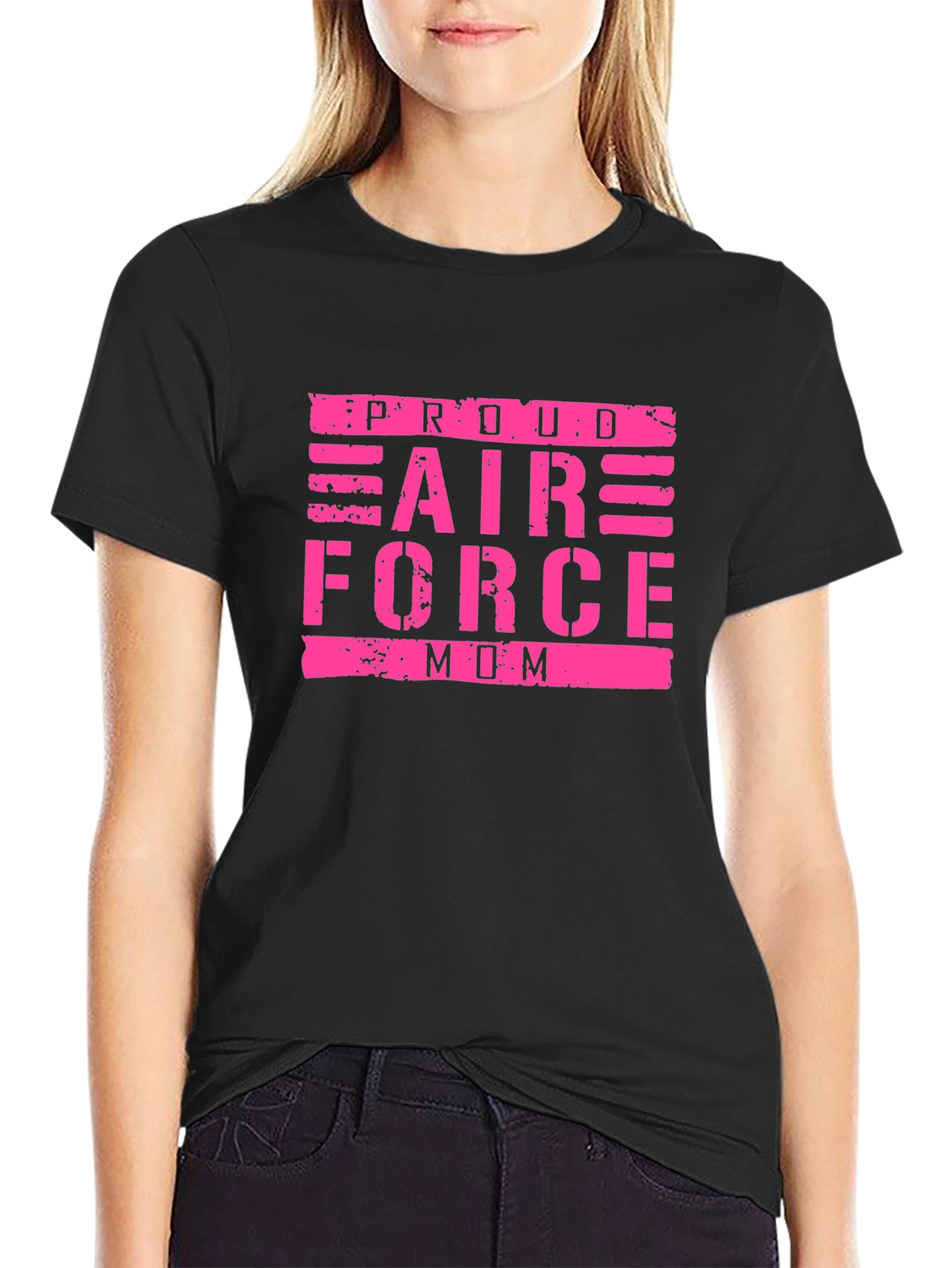 Proud Air Force Mom Graphic T-Shirt