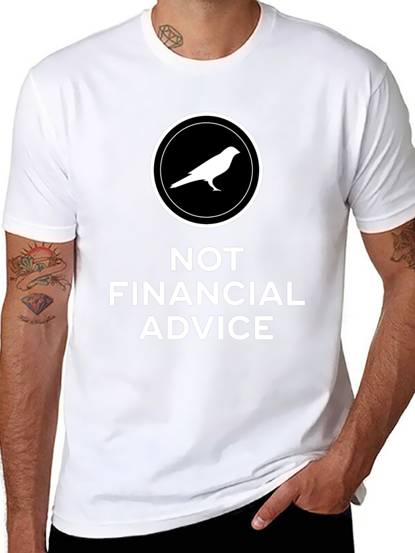 Not Financial Advice Bird T-Shirt - Black