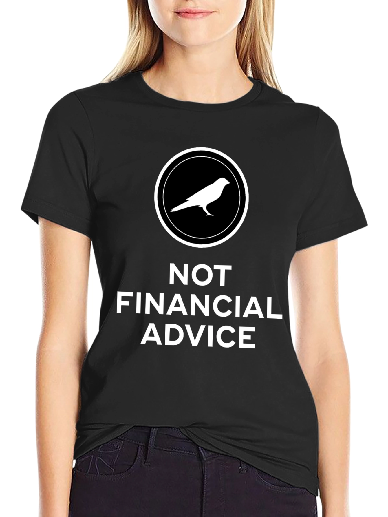 Not Financial Advice Bird T-Shirt - Black