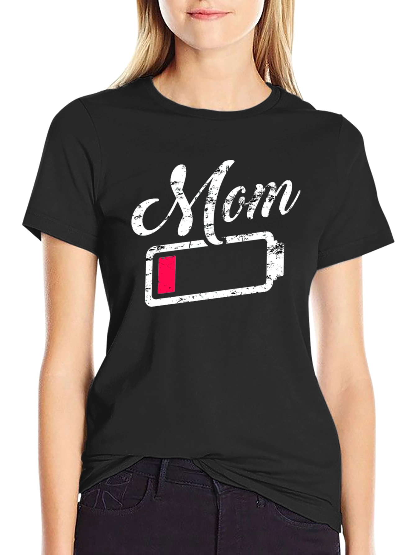 Low Battery Mom T-Shirt - Funny Mothers Day Gift