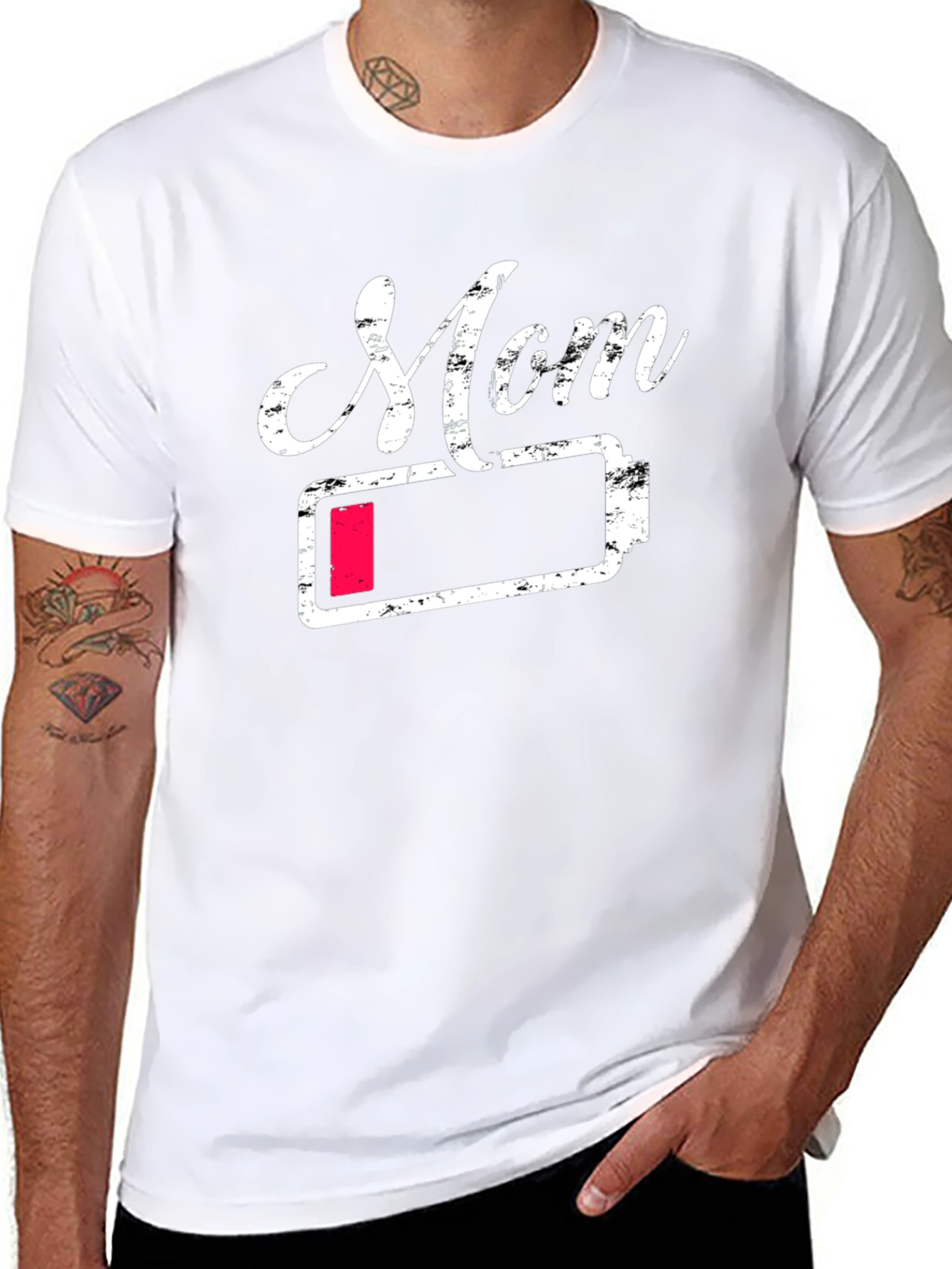 Low Battery Mom T-Shirt - Funny Mothers Day Gift