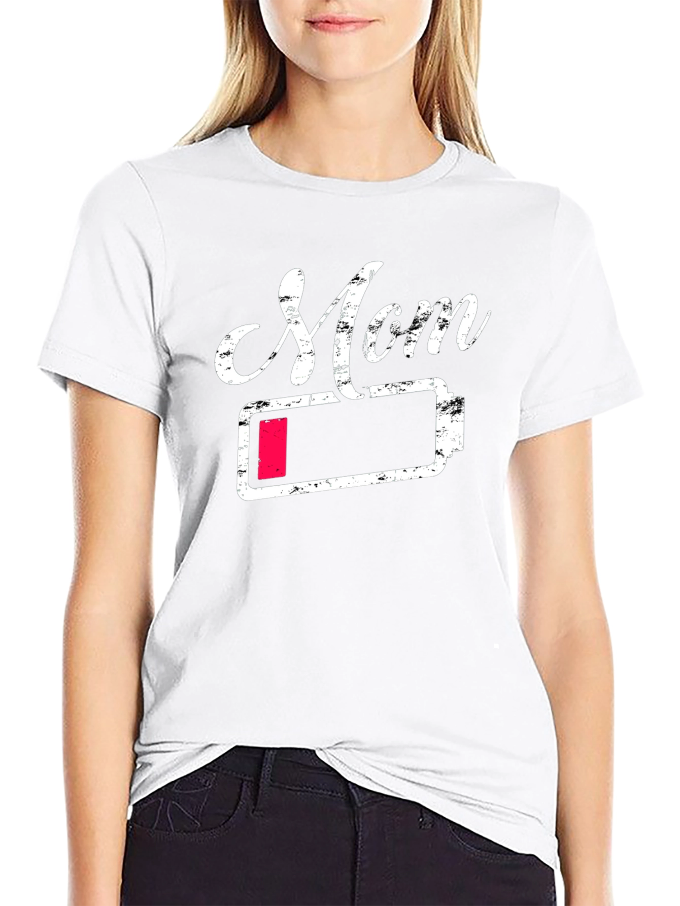 Low Battery Mom T-Shirt - Funny Mothers Day Gift