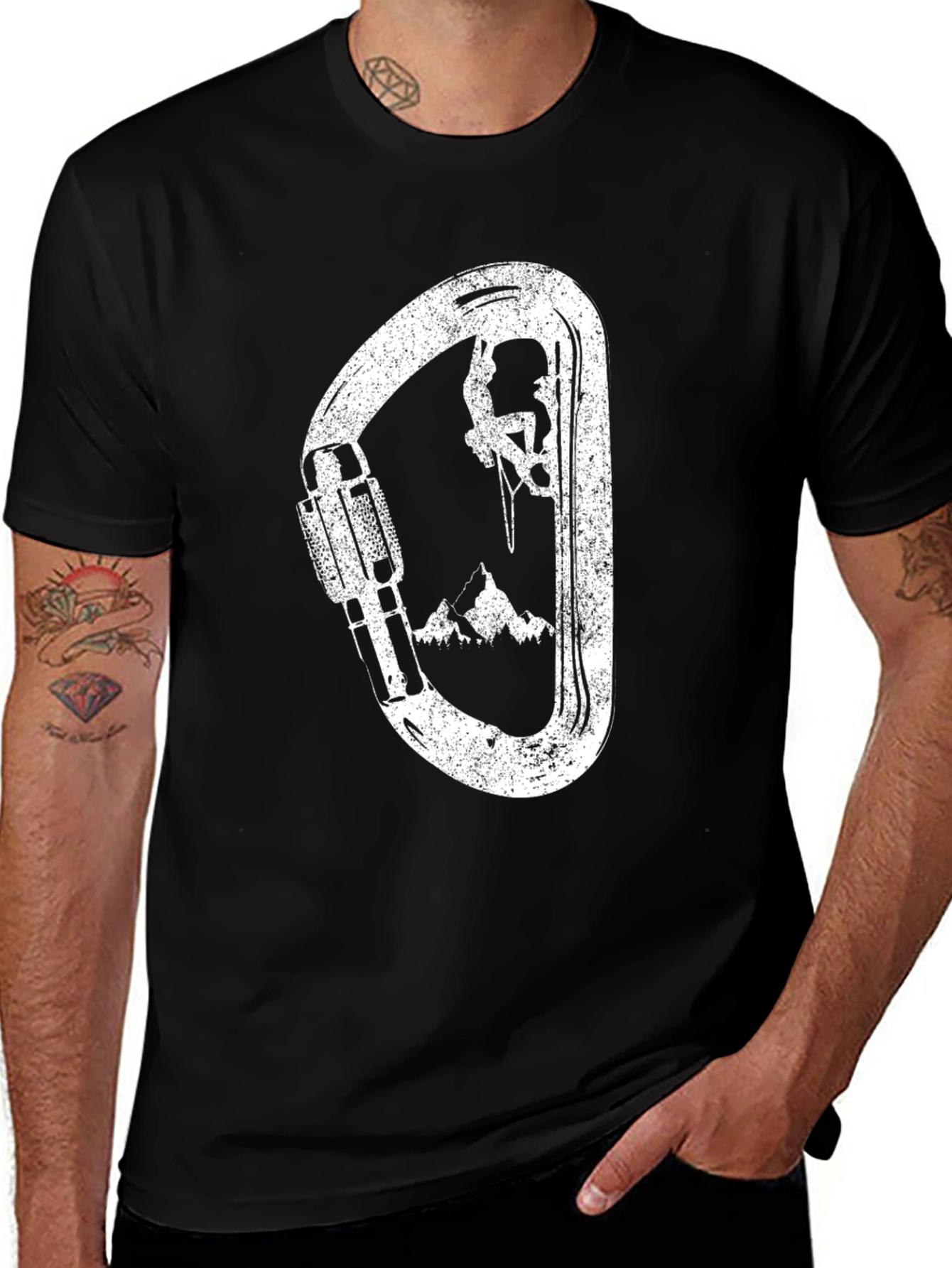 Climbing Carabiner T-Shirt - Black