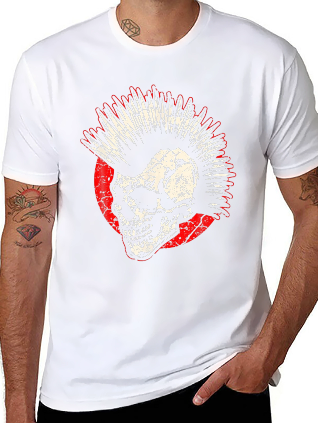 Punk Skull Graphic Tee - Rocker Style Shirt