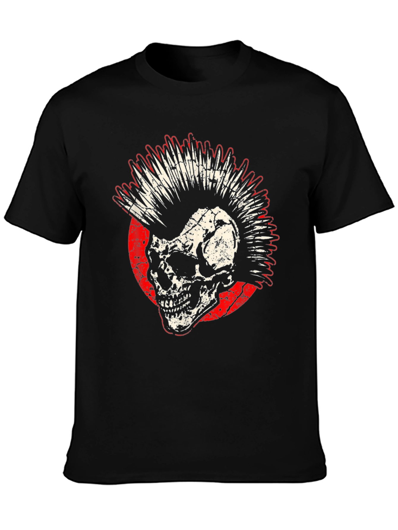 Punk Skull Graphic Tee - Rocker Style Shirt