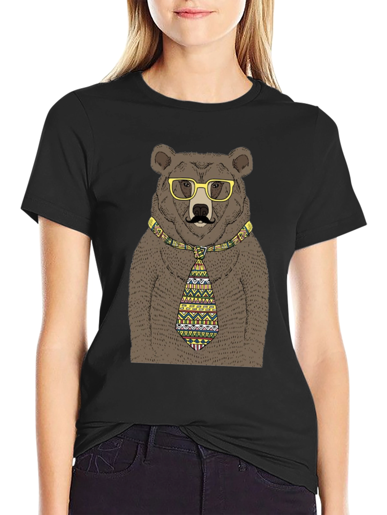 Bear with Glasses and Tie T-Shirt