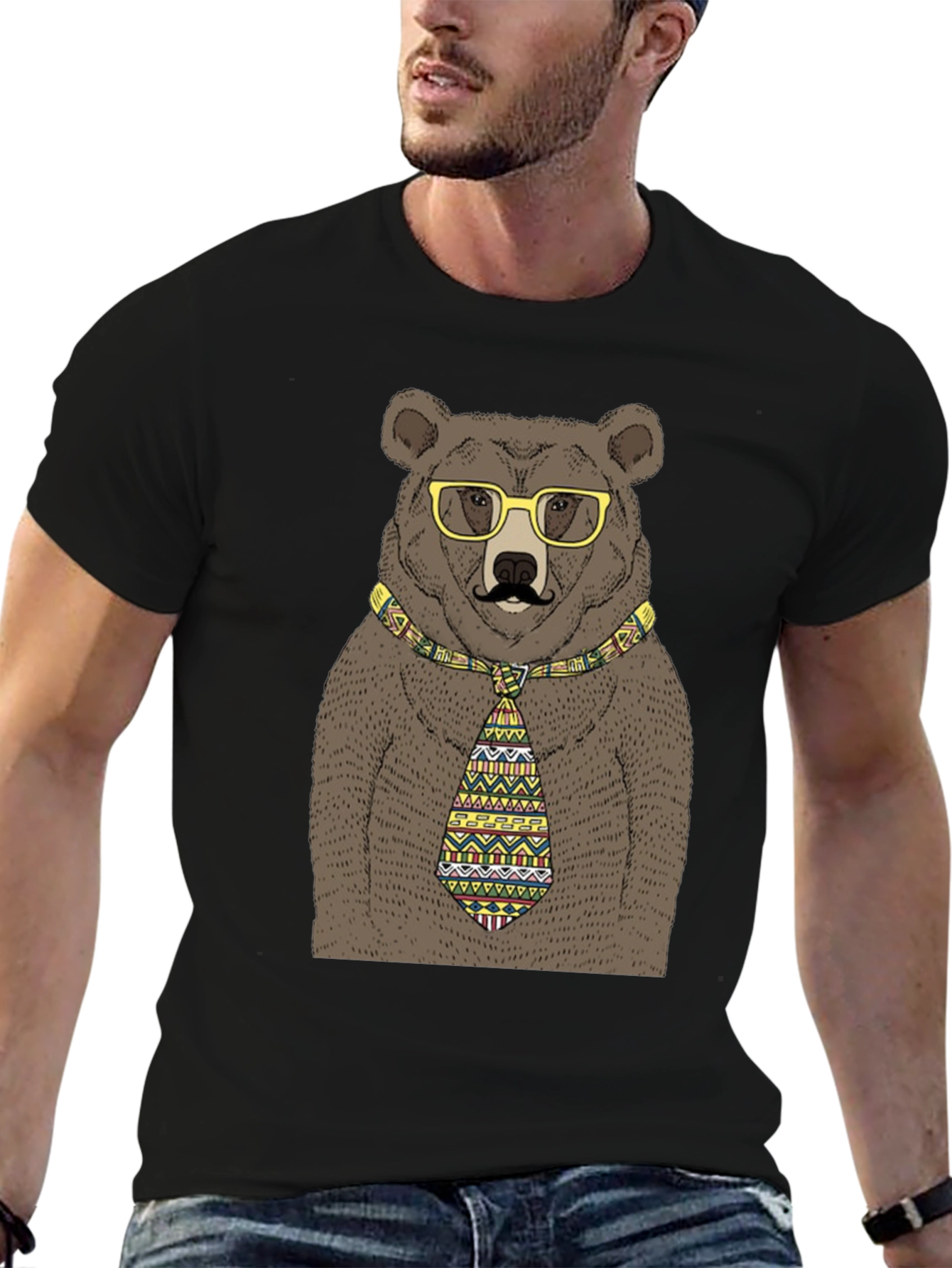 Bear with Glasses and Tie T-Shirt