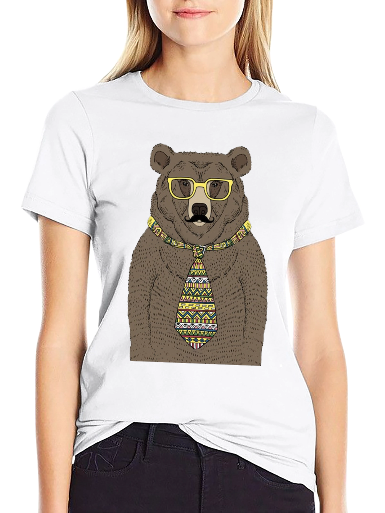Bear with Glasses and Tie T-Shirt