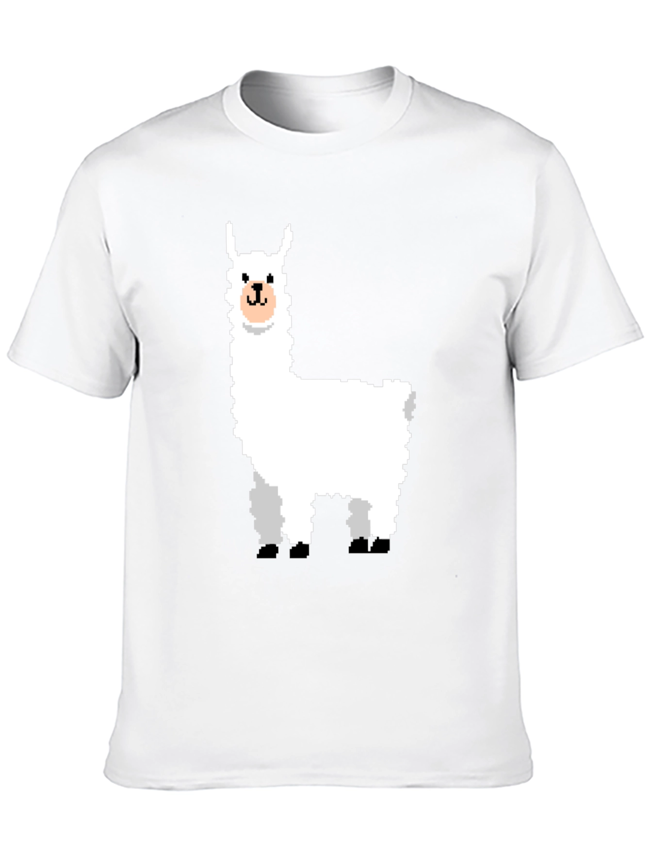 Pixel Llama Graphic T-Shirt - Trendy Black Tee