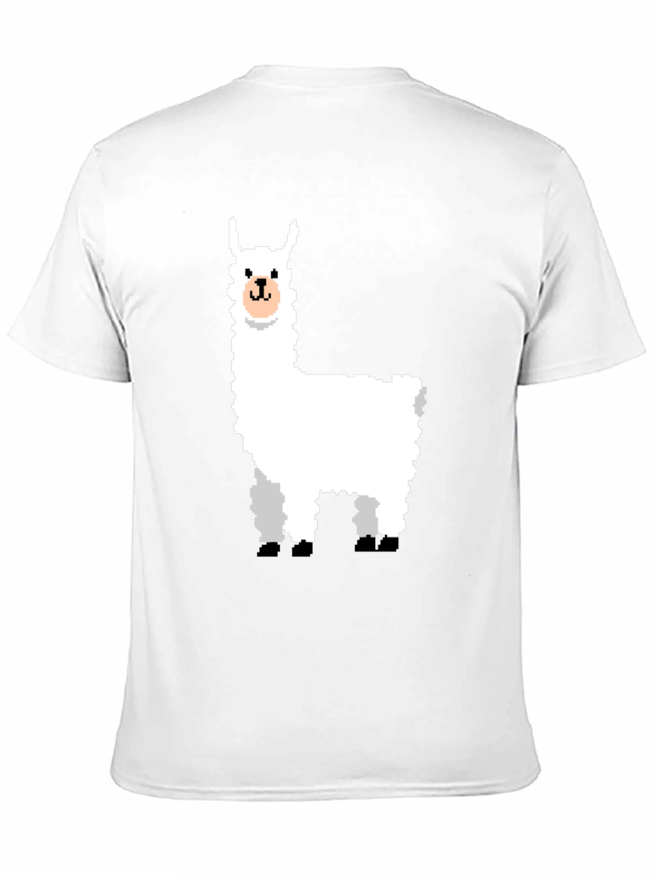Pixel Llama Graphic T-Shirt - Trendy Black Tee