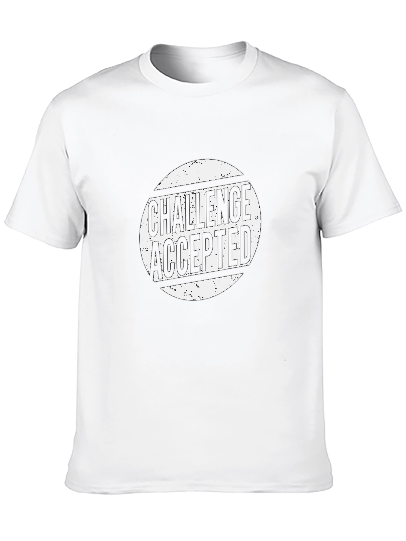 Challenge Accepted Graphic Tee - Black Cotton T-Shirt