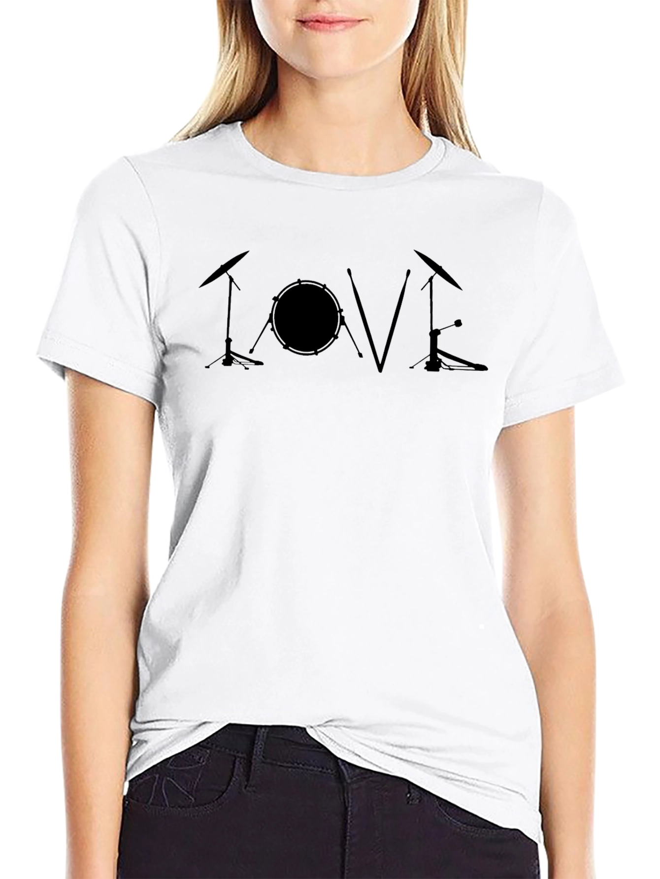 Drum Kit LOVE Graphic Tee - Musician Shirt